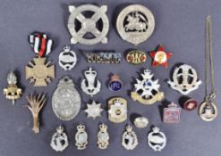 COLLECTION OF ASSORTED MILITARY CAP BADGES