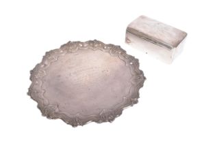 RAILWAY INTEREST - PRESENTATION SILVER BOX & SALVER