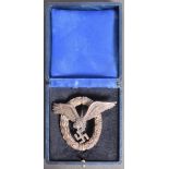 WWII SECOND WORLD WAR GERMAN LUFTWAFFE PILOT OBSERVERS BADGE