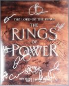 THE RINGS OF POWER - CAST SIGNED 11X14" POSTER - AFTAL