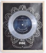 CLIFF RICHARD - ORIGINAL 1964 PRESENTATION SILVER DISC AWARD