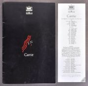 ORIGINAL CARRIE THE MUSICAL RSC THEATRE PROGRAMME