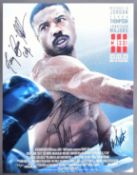 CREED III (2023) - MULTI-SIGNED CAST POSTER - AFTAL AUTHENTICATION