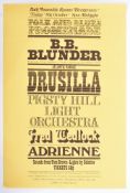 MUSIC MEMORABILIA - BB BLUNDER (BLOSSOM TOES) - EARLY POSTER