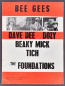 THE BEE GEES - 1968 TOUR BROCHURE - THE WHO, STATUS QUO ETC