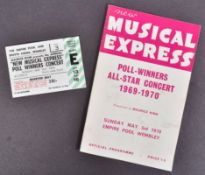 1960S MUSIC - 1969-1970 NME POLL WINNERS ALL-STAR CONCERT PROGRAMME