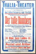 JAZZ - 1930S GERMAN CONCERT POSTER - BLUE JAZZ LADIES