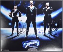 SUPERMAN II (1980) - TRIPLE-AUTOGRAPHED 8X10" PHOTO - ACOA