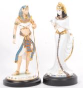 TWO BONE CHINA COALPORT FIGURES - CLEOPATRA & TUTANKHAMUN