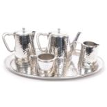 OLDE HALL - STAINLESS STEEL FOUR PIECE TEA SERVICE