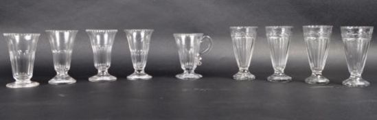 COLLECTION OF REGENCY CRYSTAL HAND CUT JELLY GLASSES
