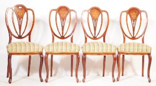 MATCHING GROUP OF FOUR EDWARDIAN STYLE DINING CHAIRS
