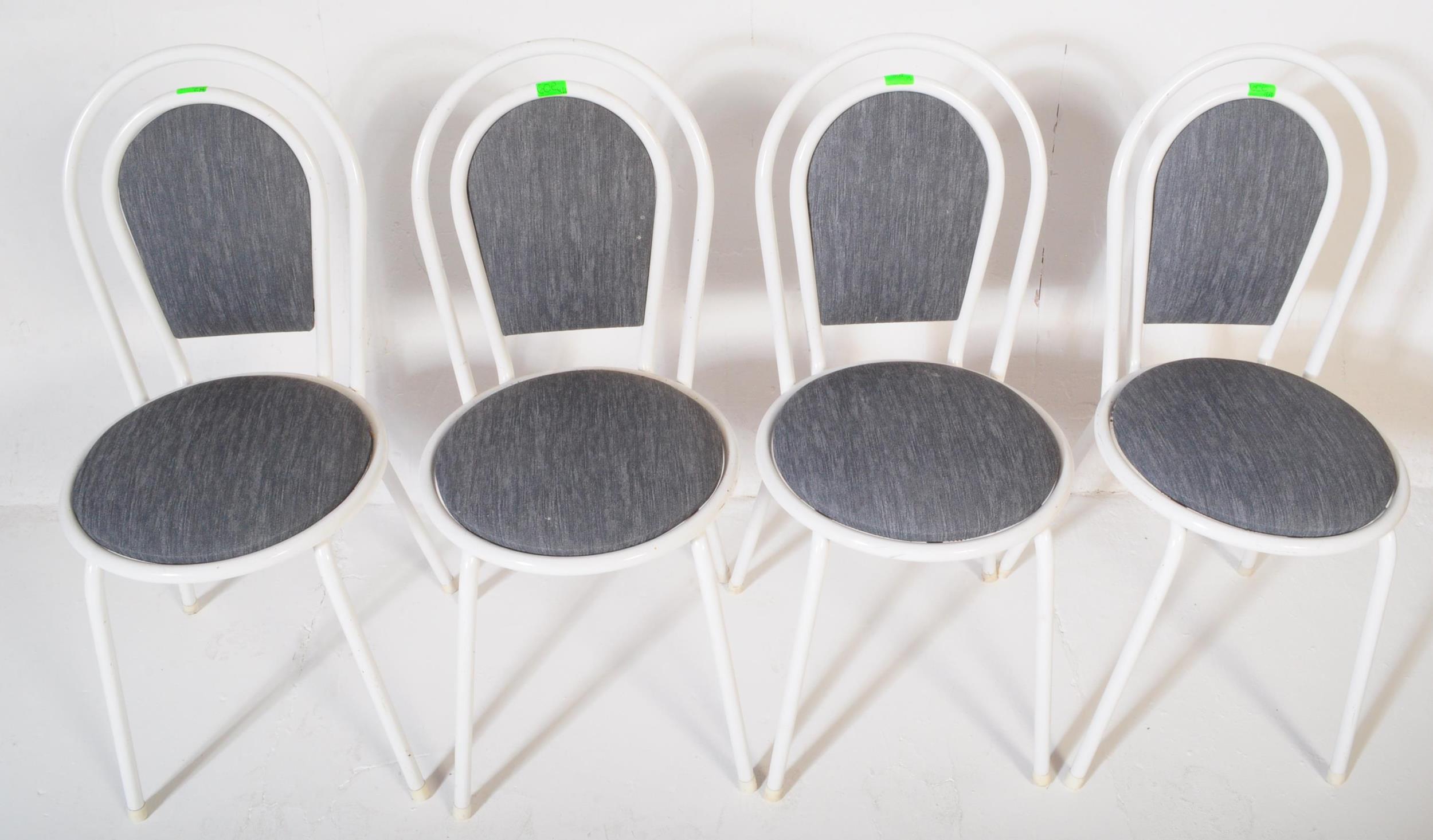 SET OF FOUR WHITE THONET STYLE CAFE BISTRO CHAIRS - Image 3 of 4