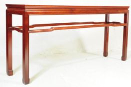 CONTEMPORARY CHINESE HARDWOOD SIDE / CONSOLE TABLE