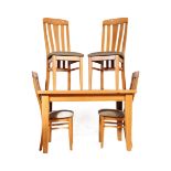 CONTEMPORARY OAK FURNITURE LAND STYLE DINING TABLE & CHAIRS