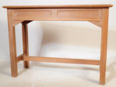 MID 20TH CENTURY 1960S OAK ECCLESIASTIC CONSOLE TABLE & CHAIRS