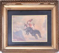 EARLY 20TH CENTURY OIL ON CANVAS HORSE PAINTING