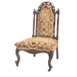 VICTORIAN 19TH CENTURY WALNUT NURSING / LADIES CHAIR