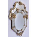 EARLY - MID 20TH CENTURY VENETIAN MURANO GLASS MIRROR