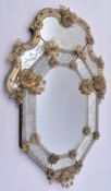 EARLY - MID 20TH CENTURY VENETIAN MURANO GLASS MIRROR