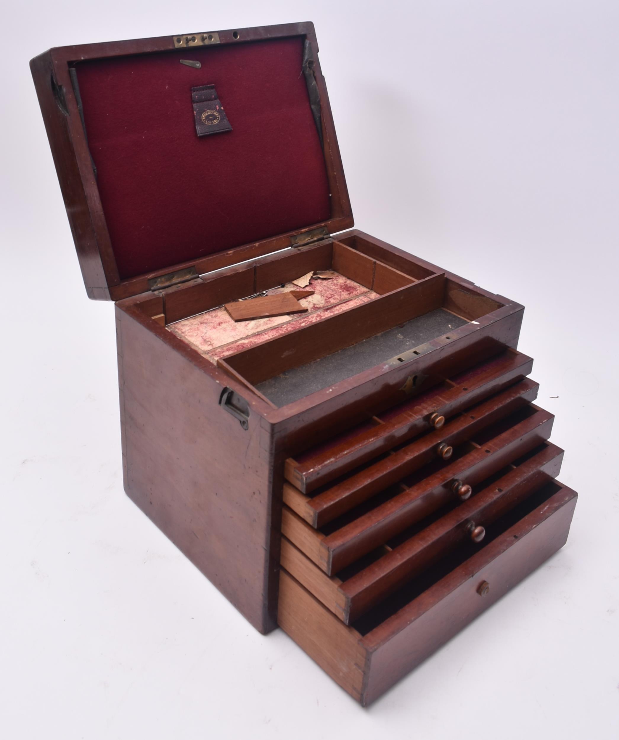 19TH CENTURY VICTORIAN MAHOGANY DENTIST'S CABINET - Image 3 of 7