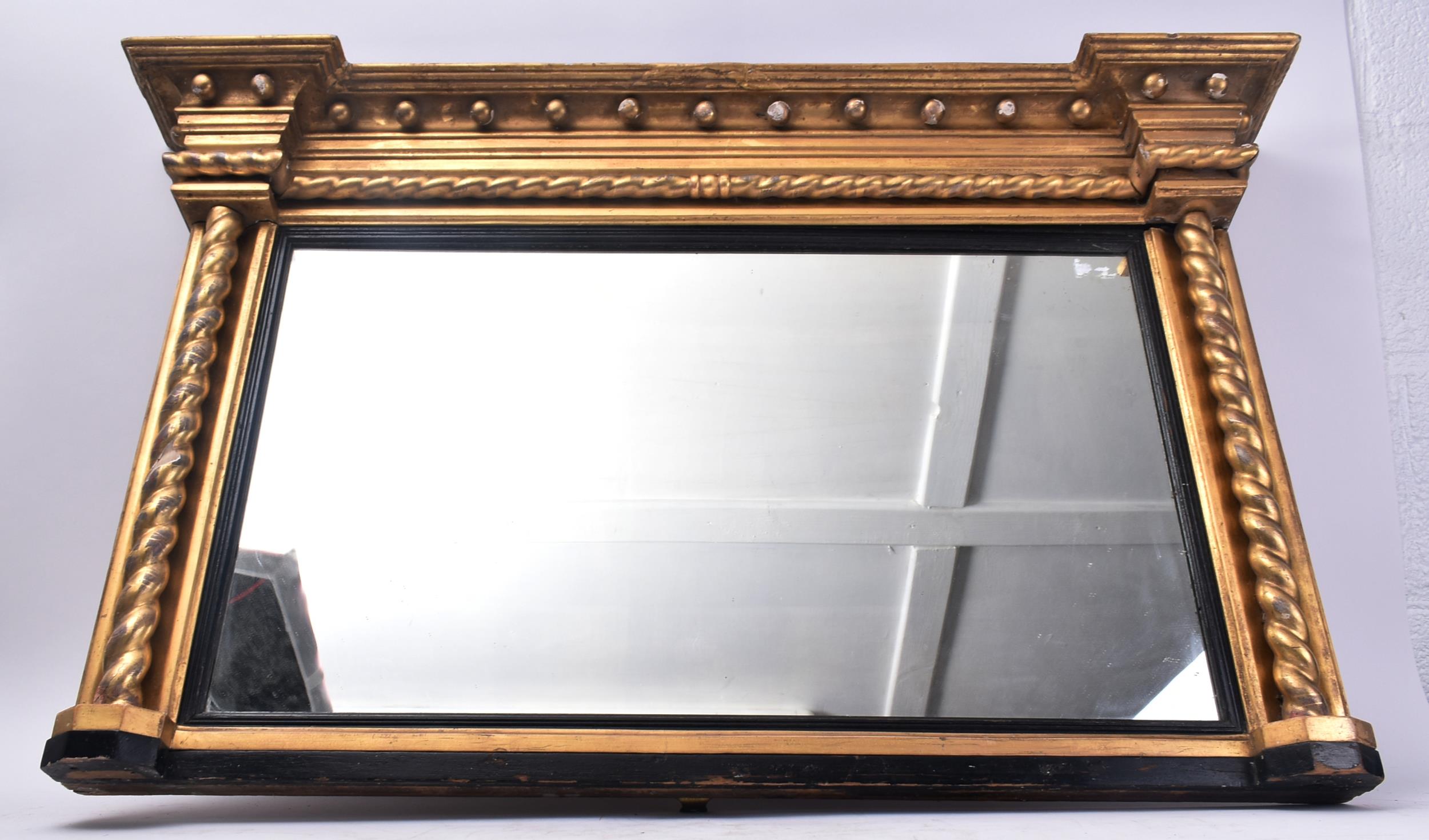 19TH CENTURY GILTWOOD AND GESSO FRAMED OVERMANTEL MIRROR - Image 2 of 8