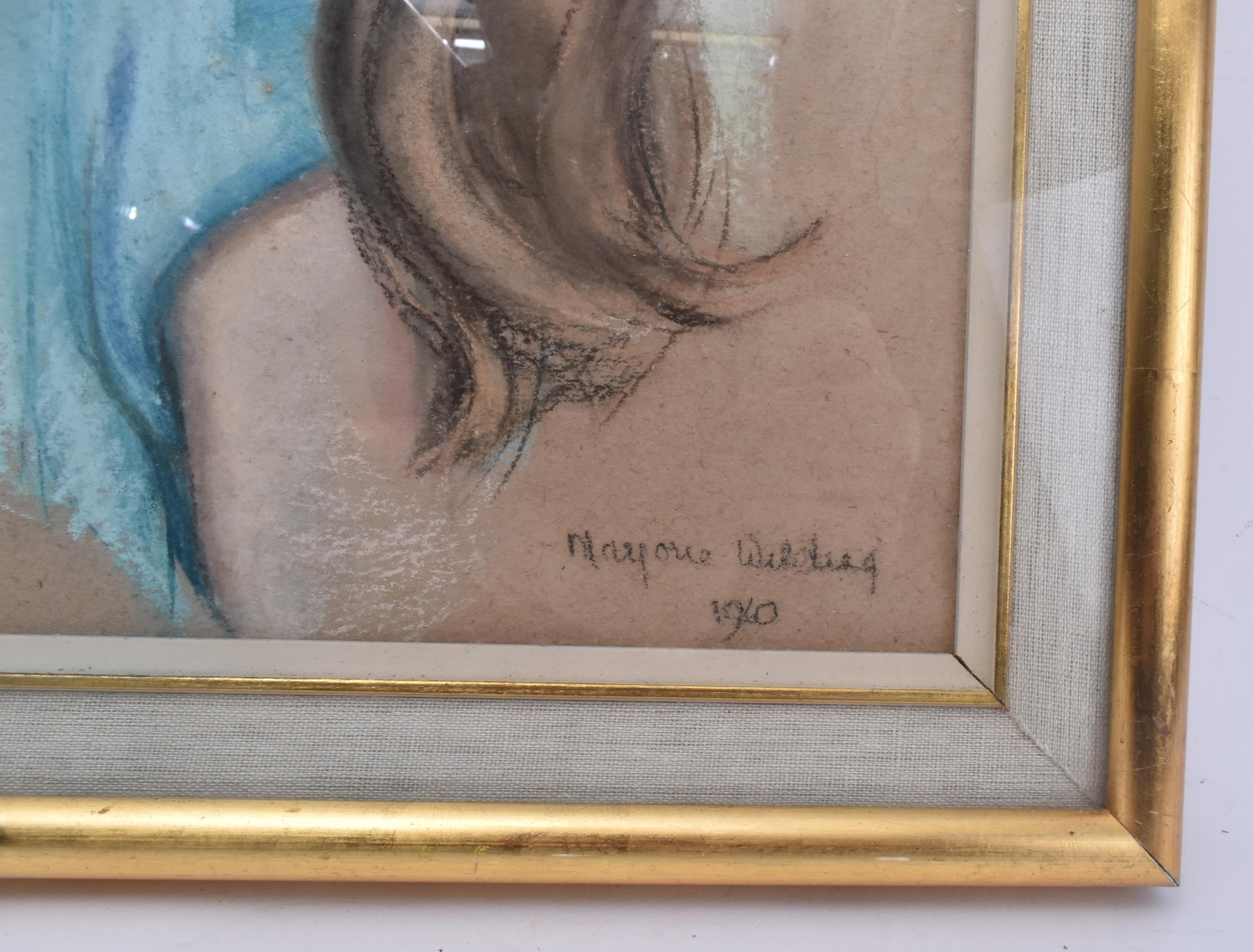 MARJORIE WILDING (1909-2009) - PASTEL PORTRAIT STUDY - Image 4 of 6