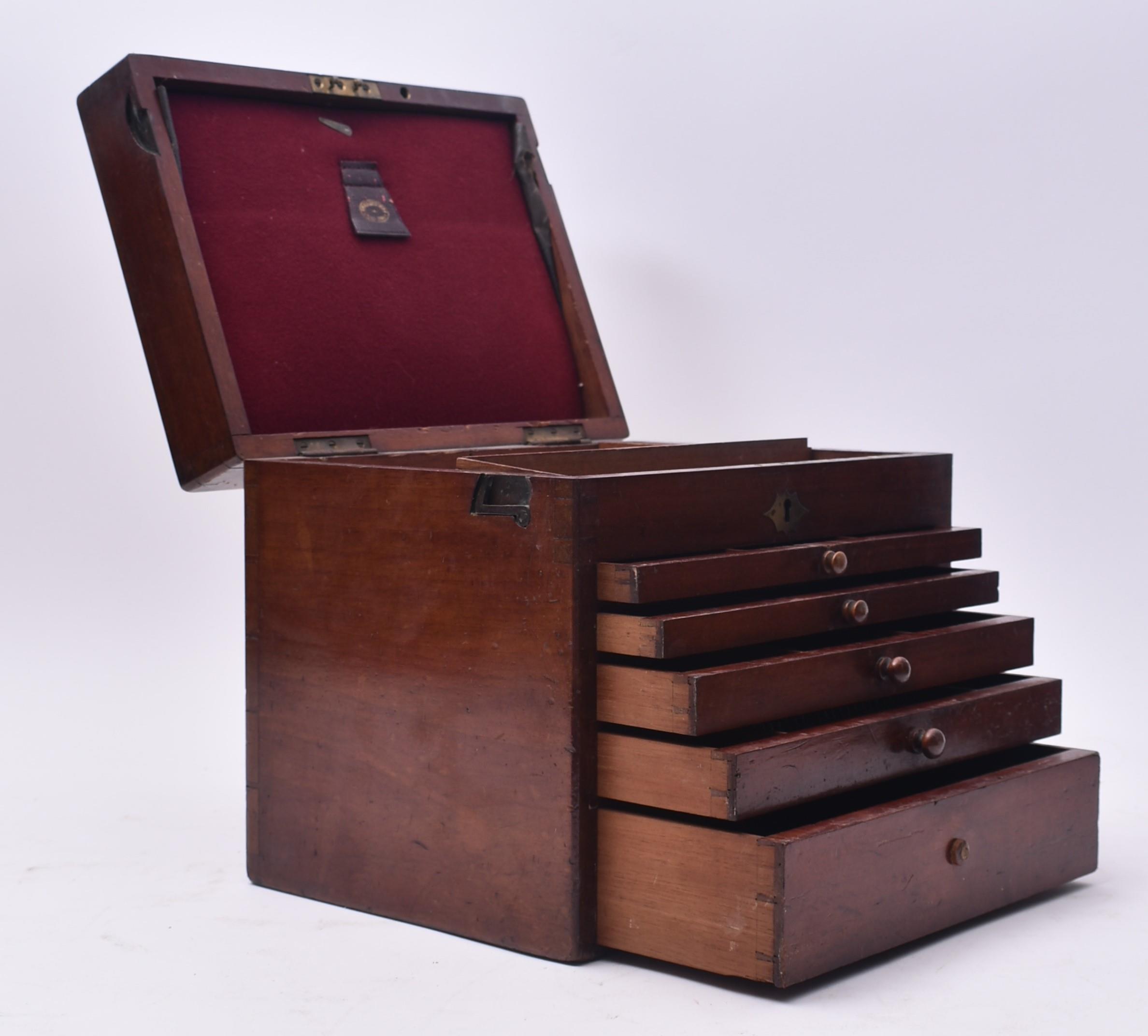 19TH CENTURY VICTORIAN MAHOGANY DENTIST'S CABINET - Image 2 of 7