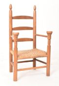 19TH CENTURY NORTH COUNTRY CHILD'S MAPLE LADDER BACK CHAIR