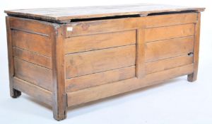 A 19TH CENTURY FRENCH COUNTRY ELM - OAK COFFER CHEST