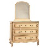 19TH CENTURY PAINTED FRENCH LOUIS XVI DRESSING TABLE CHEST