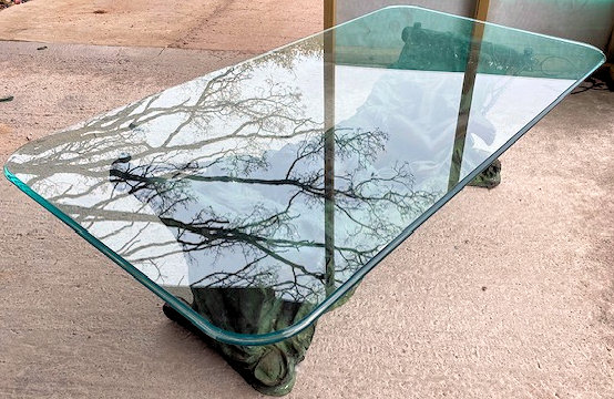 CONTEMPORARY BRONZE WORKED COFFEE TABLE - Image 2 of 8