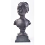 20TH CENTURY BRONZE BUST OF A YOUNG GIRL