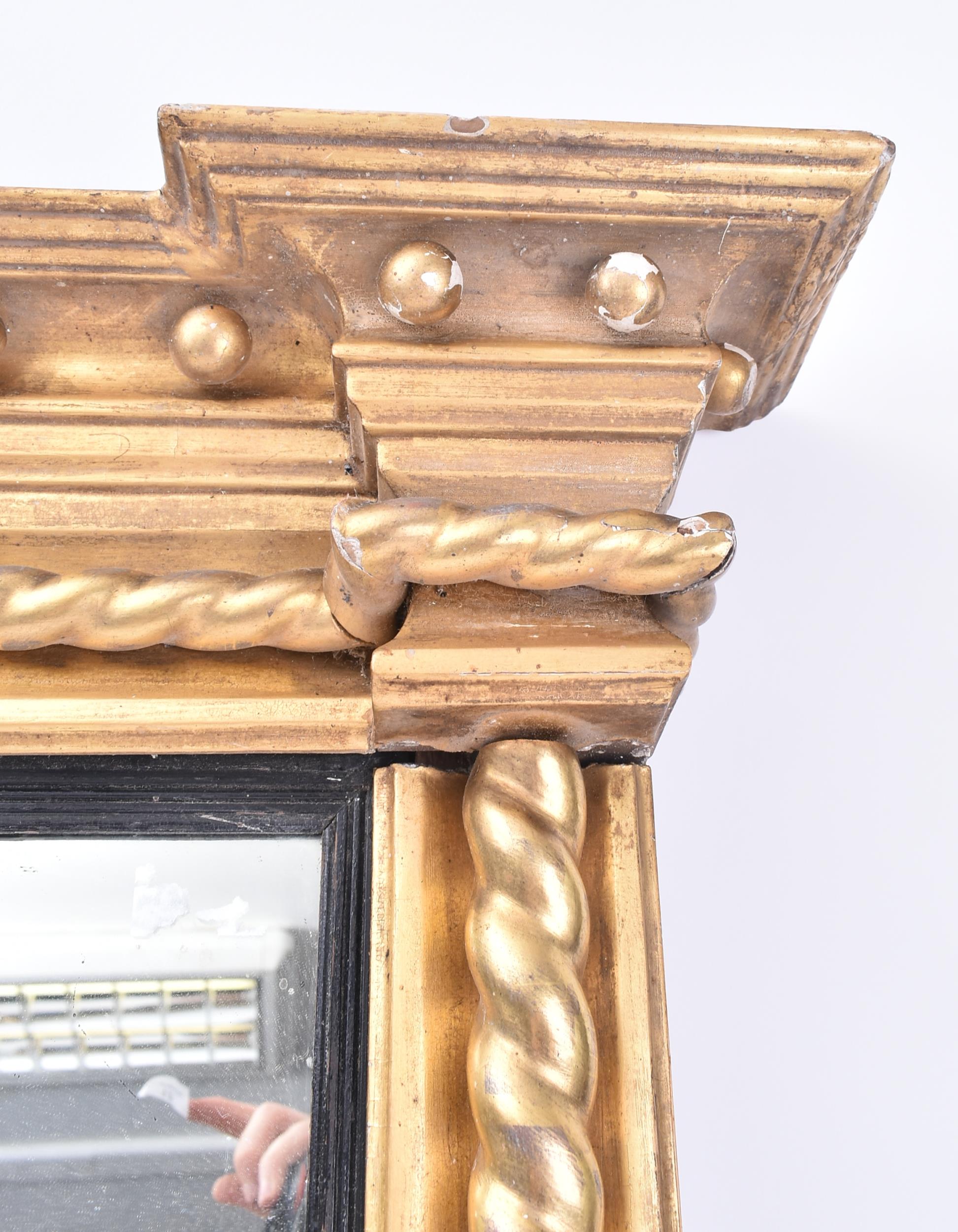 19TH CENTURY GILTWOOD AND GESSO FRAMED OVERMANTEL MIRROR - Image 8 of 8