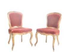 PAIR OF VICTORIAN 18TH CENTURY GILT WOOD DINING CHAIRS