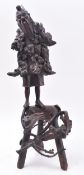 19TH CENTURY JAPANESE CARVED ROOT FIGURE OF A FISHERMAN