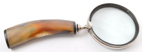 20TH CENTURY HAND HELD HORN MAGNIFYING GLASS