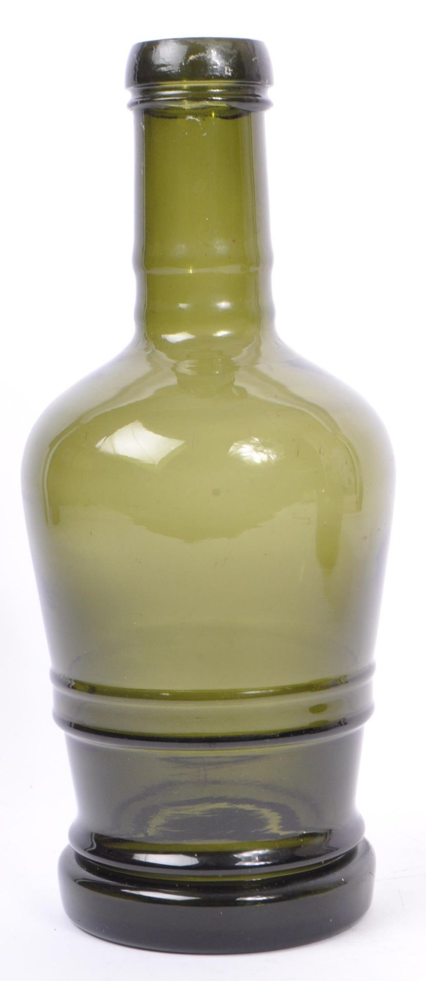 TWO EARLY TO MID 20TH CENTURY LARGE GREEN GLASS BOTTLES - Image 2 of 7