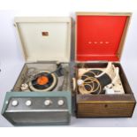 TWO VINTAGE RECORD PLAYERS - HMV & BUSH WITH GARRARD