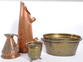 COLLECTION OF 19TH CENTURY VICTORIAN COPPER & BRASS