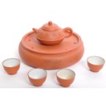 VINTAGE 20TH CENTURY TERRACOTTA TEA SET