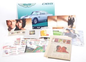 COLLECTION OF JAMES BOND RELATED STAMPS TICKETS & POSTCARDS