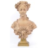 AFTER GUSTAVE VAN VAERENBERGH - RESIN ART NOUVEAU BUST