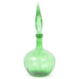 VINTAGE 20TH CENTURY ITALIAN GLASS GENIE DECANTER BOTTLE