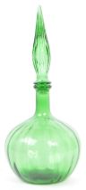 VINTAGE 20TH CENTURY ITALIAN GLASS GENIE DECANTER BOTTLE