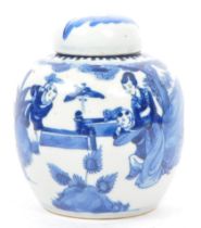 19TH CENTURY CHINESE BLUE & WHITE PORCELAIN GINGER JAR