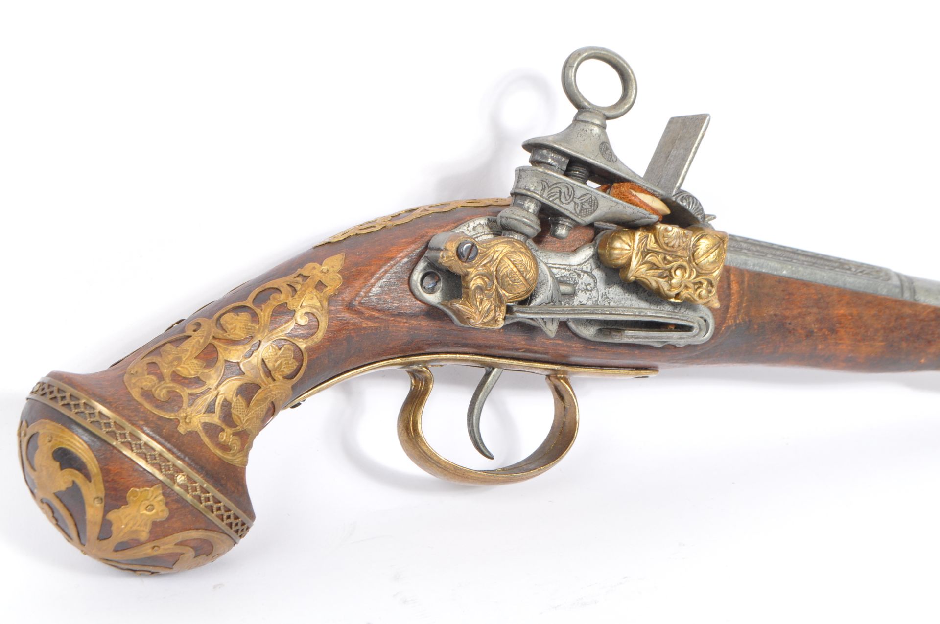 COLLECTION OF SIX REPRODUCTION FLINTLOCK 18TH CENTURY PISTOLS - Image 3 of 9