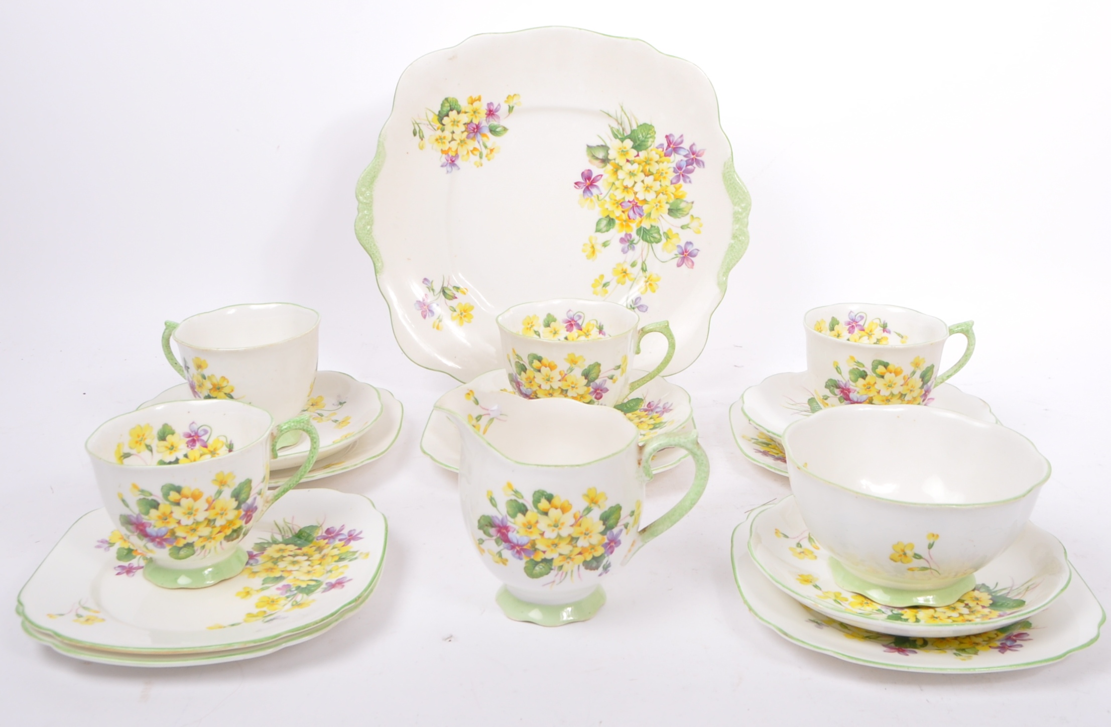 ROYAL ALBERT PRIMULETTE - VINTAGE 20TH CENTURY TEA SET