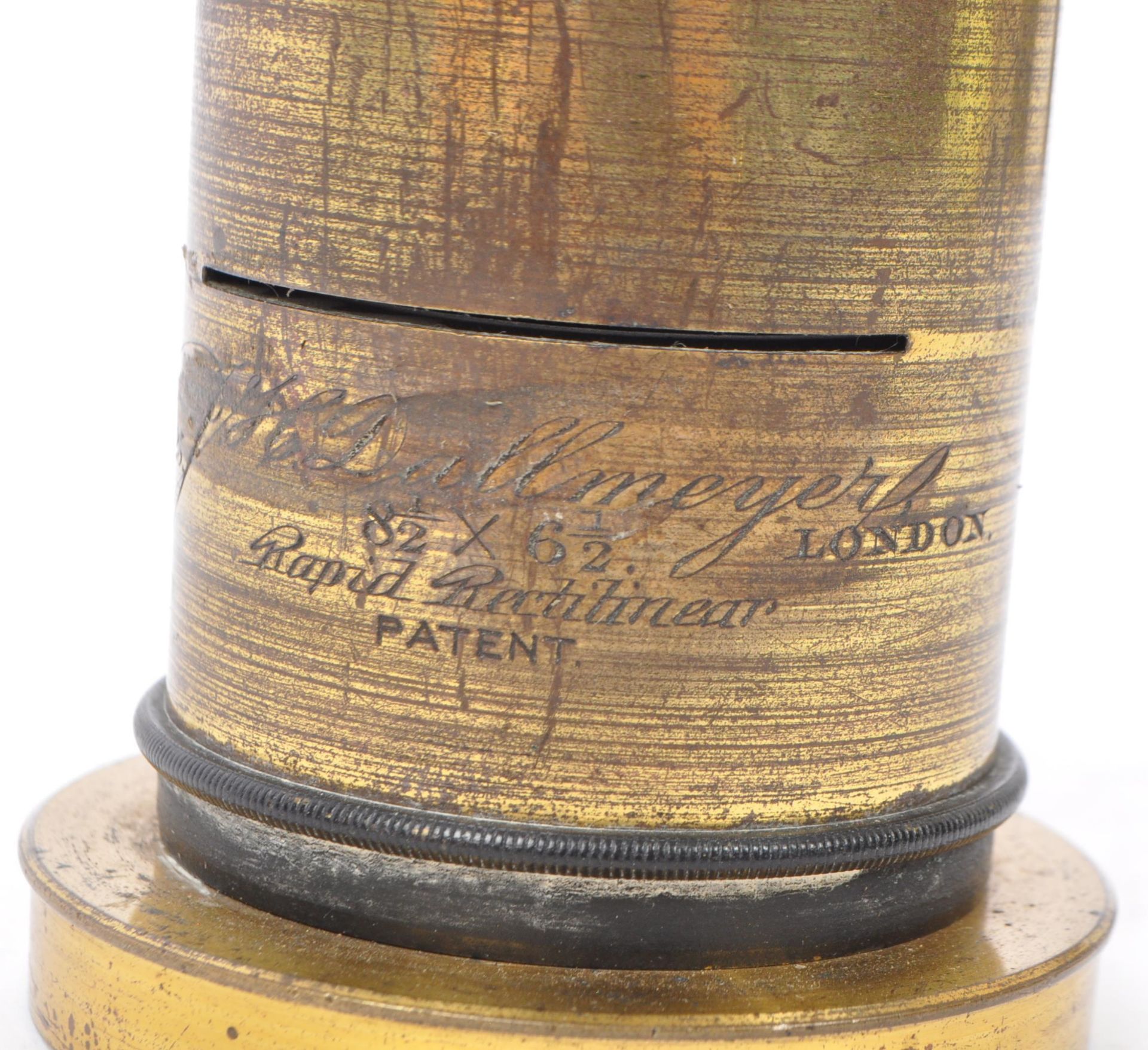 VICTORIAN DALLMEYER BRASS RAPID RECTILINEAR OBJECTIVE LENS - Image 5 of 5