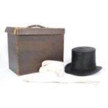 1925 TOP HAT WITH LEATHER CARRY BOX BY WEST END STYLE